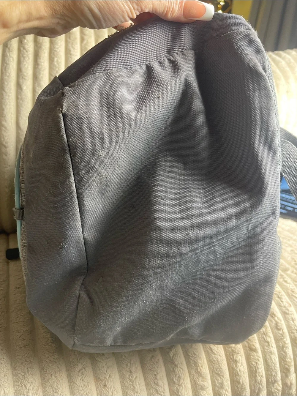 Reebok Gray Backpack with Teal Accents